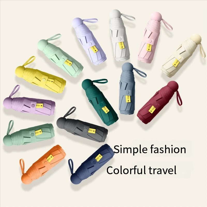 Aurora Compact Umbrella – Vinyl Coated with Capsule Case PRESTIGE-LUXE