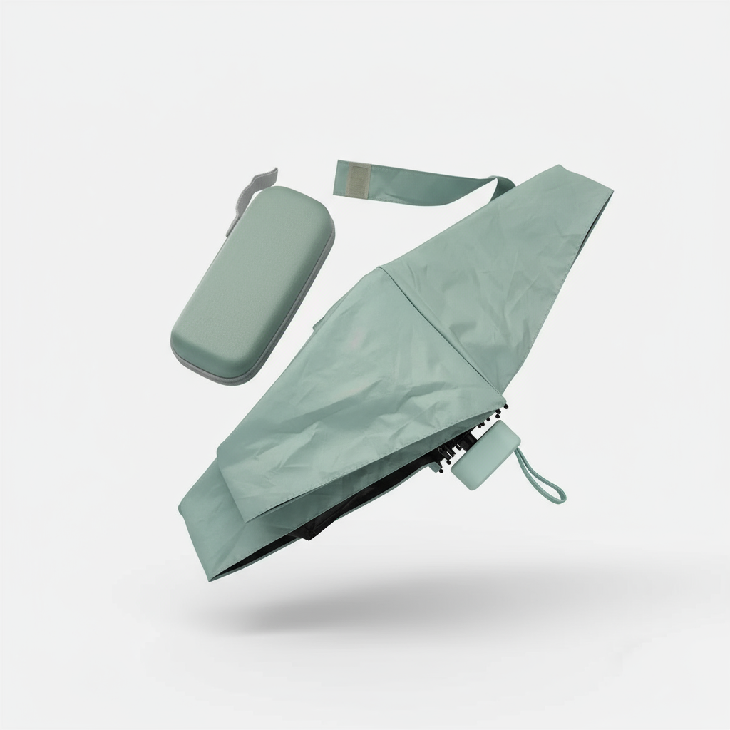 Mini Parapluie Aqua Green - Vue 3D