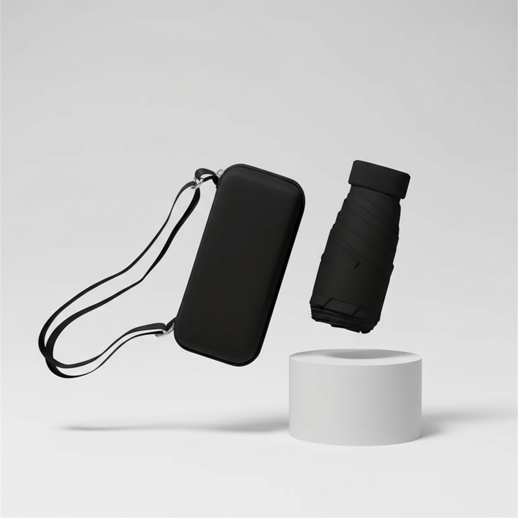 Mini Parapluie Dark Black - Vue 3D