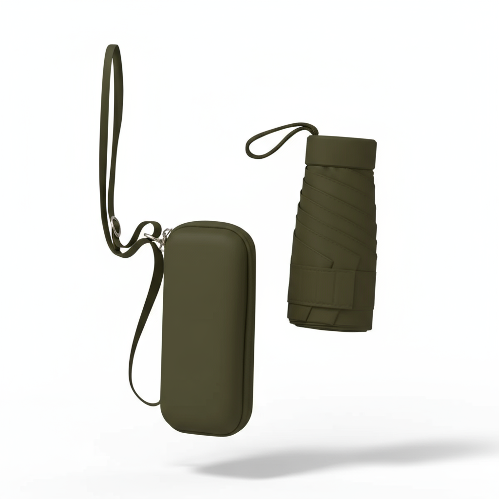 Mini Parapluie Dark Khaki - Vue 3D