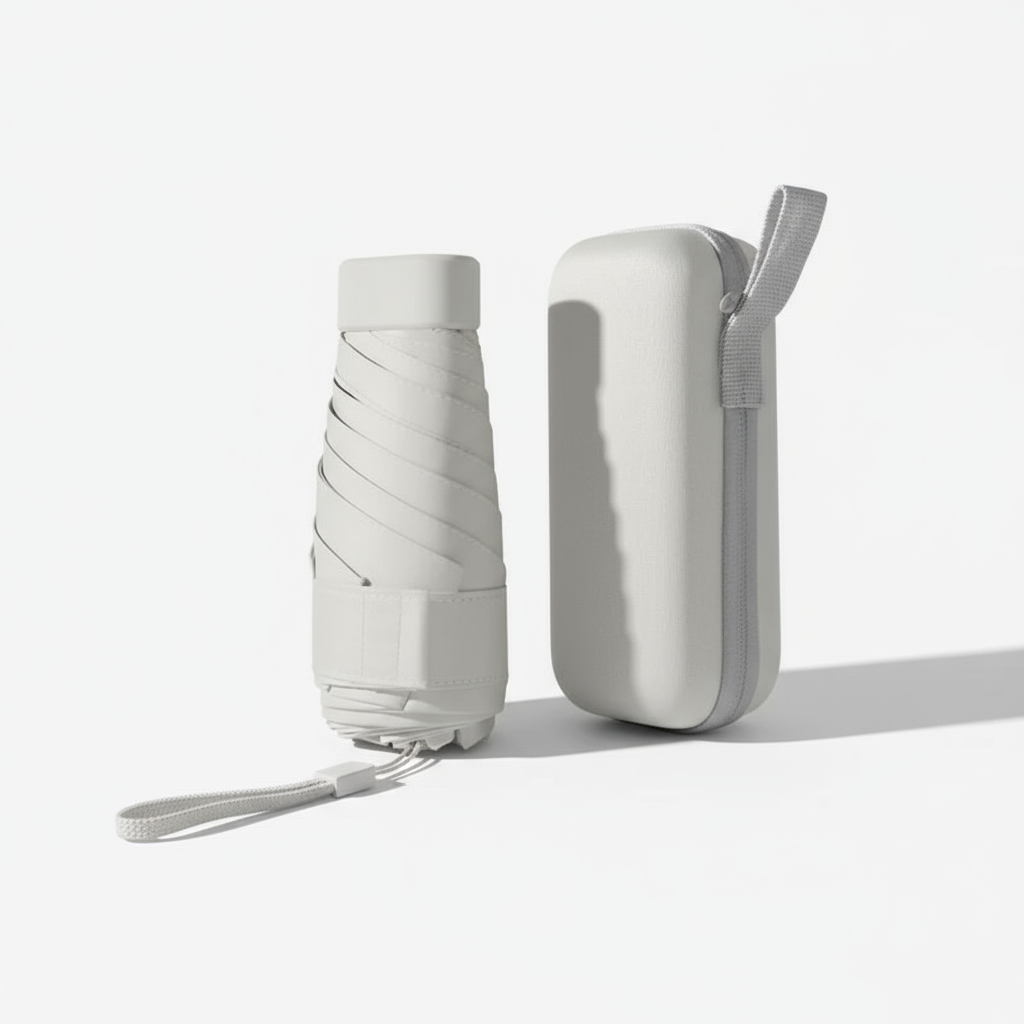 Mini Parapluie White - Ultra Réaliste avec Corde