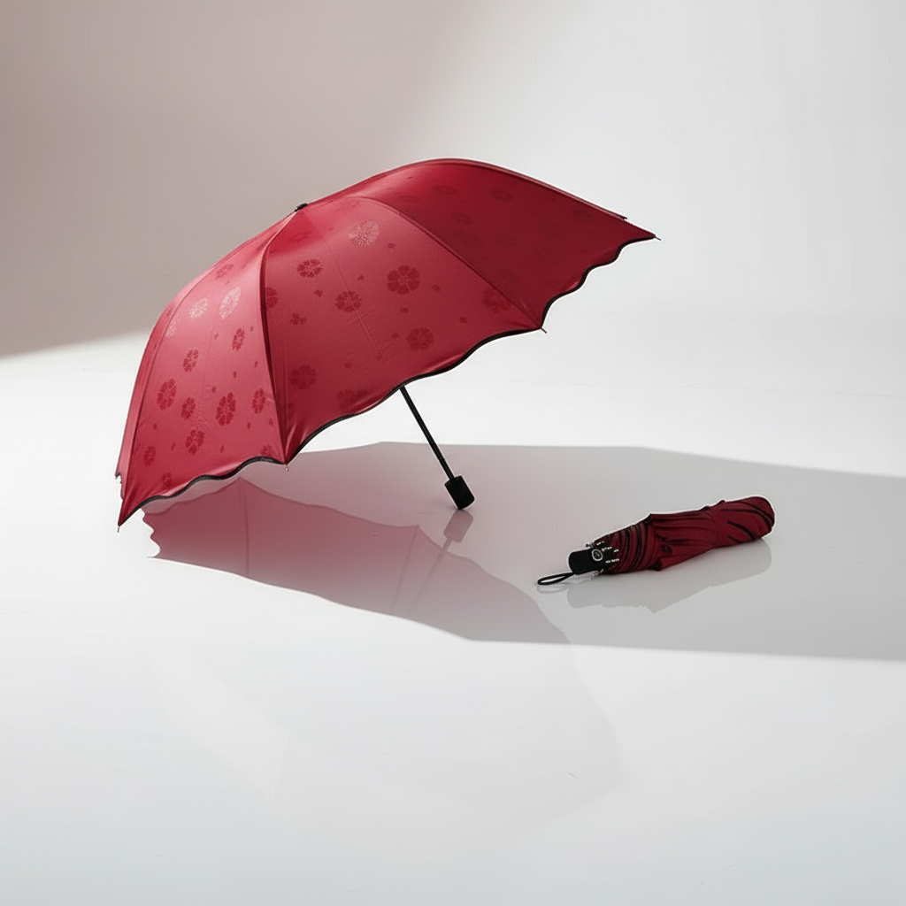 Blooming Flower Umbrella UV-Protective Parasol with Rain-Reveal Effect