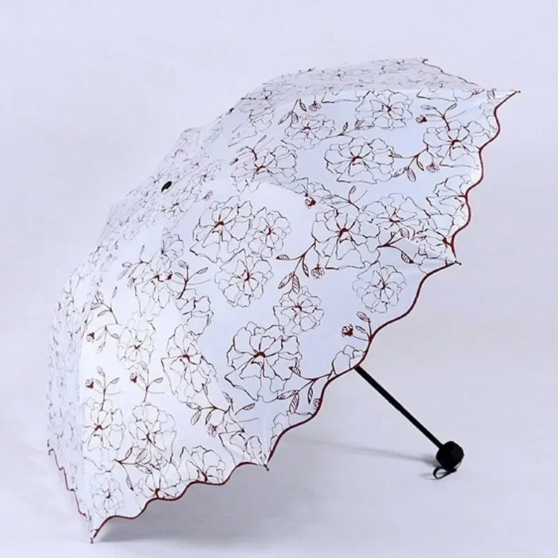 Floral WaveEdge UV Umbrella (Prestige-Luxe Collection)