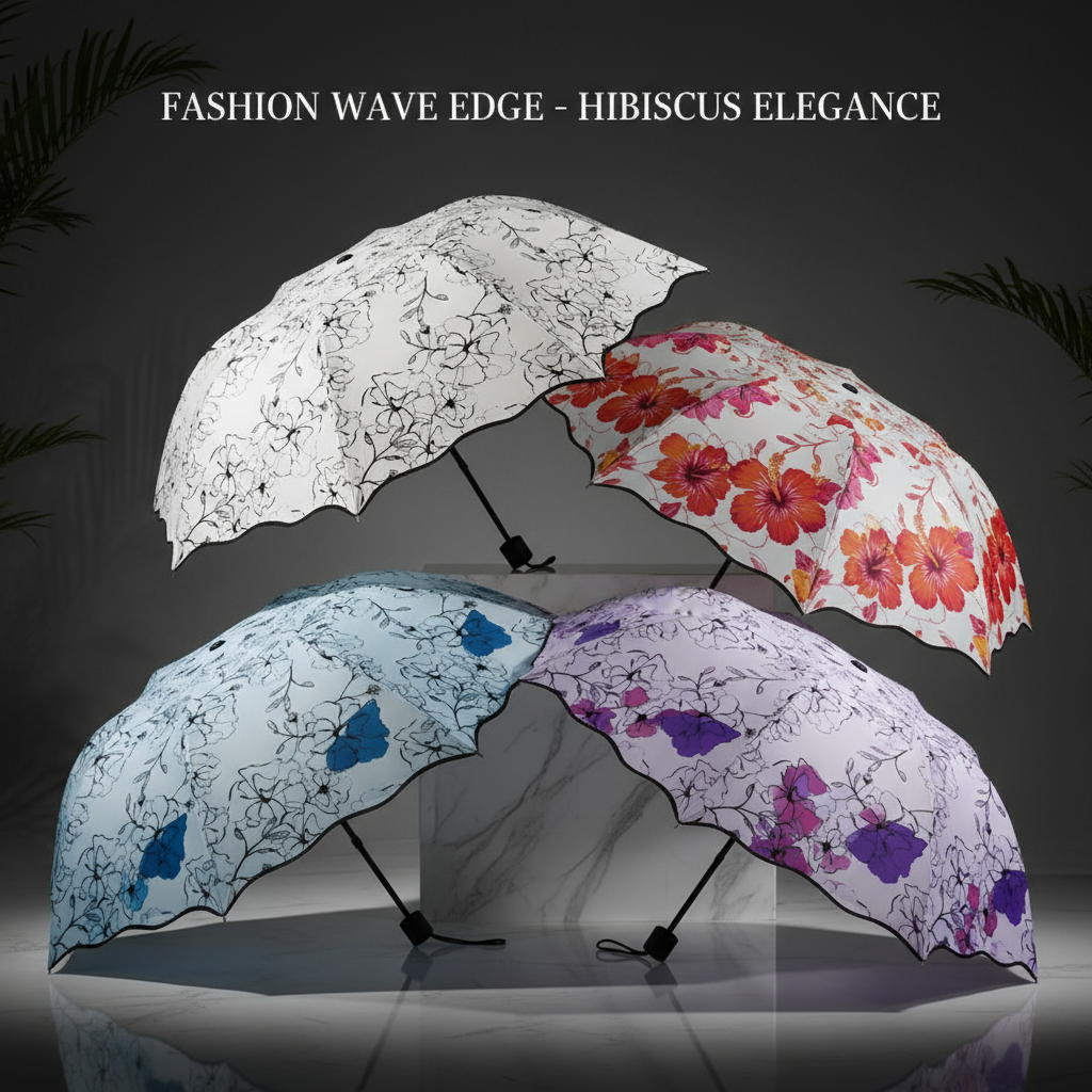 Fashion Wave Edge Hibiscus Elegance