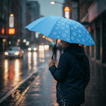 Lifestyle urbain sous la pluie