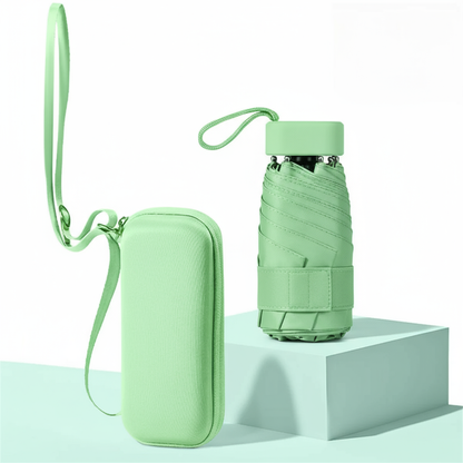 Parapluie Compact Apple Green - Fermé avec Étui