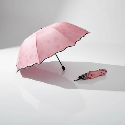 Blooming Flower Umbrella UV-Protective Parasol with Rain-Reveal Effect