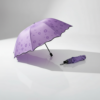 Blooming Flower Umbrella UV-Protective Parasol with Rain-Reveal Effect