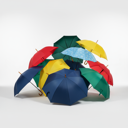 Parapluies en plusieurs couleurs